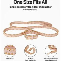 Scotch & Co Pink/Gold Handcrafted Dog Leash 9 Scotch & Co Pink/Gold Handcrafted Dog Leash -PetSafe Kong Shop 341920 PT1. AC SS1800 V1641439698