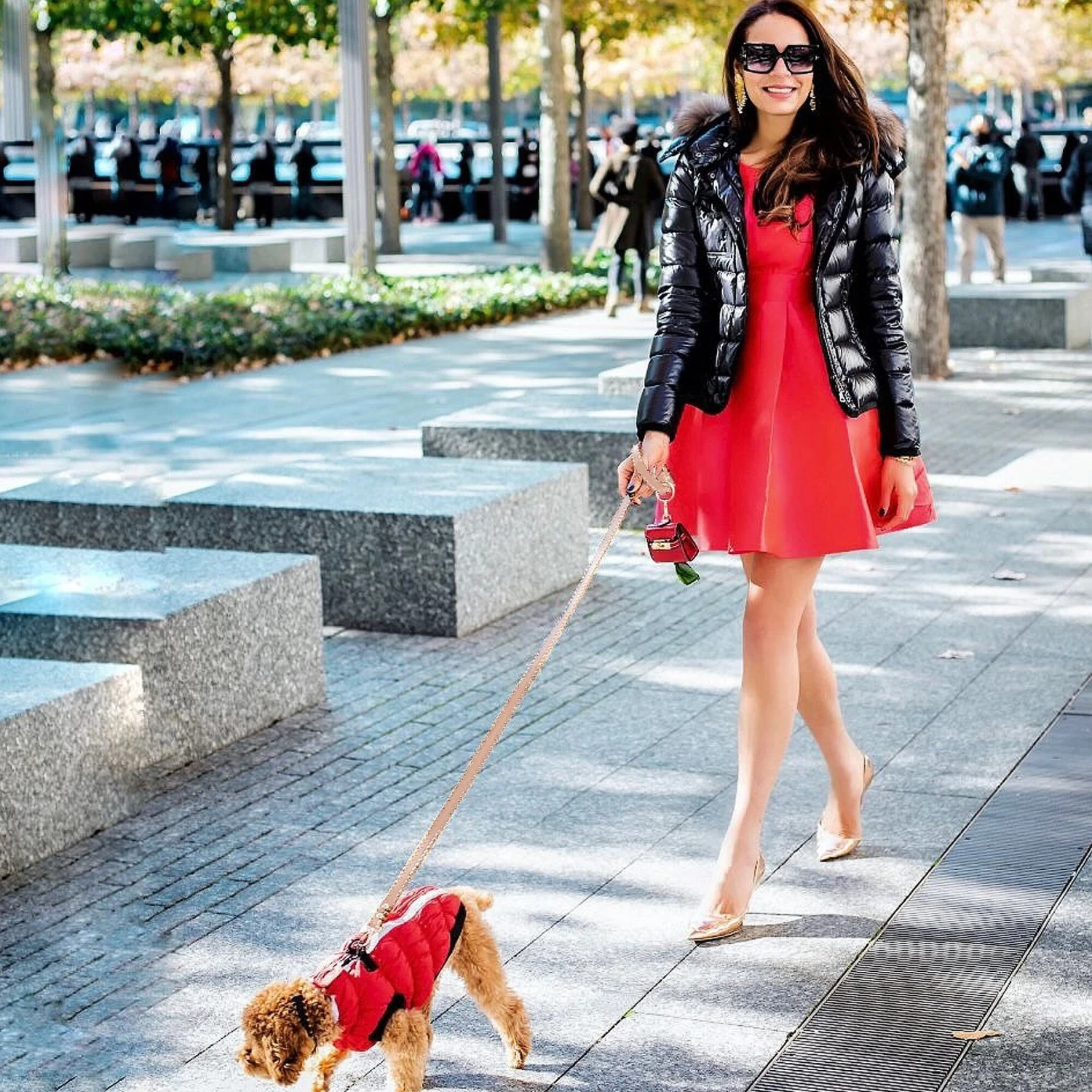 Scotch & Co Pink/Gold Handcrafted Dog Leash 6 Scotch & Co Pink/Gold Handcrafted Dog Leash - Image 6