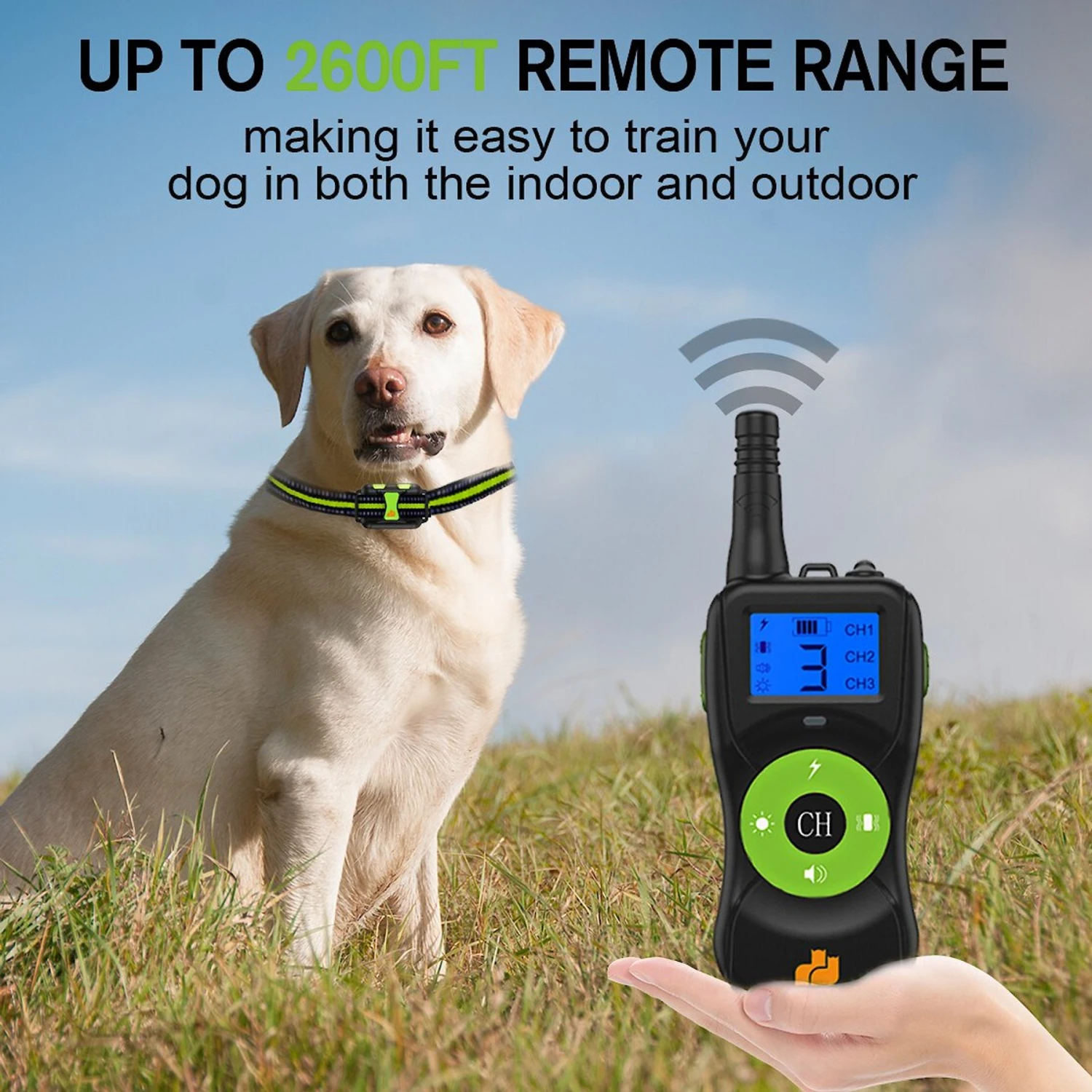 GroovyPets Three-Dog Kit 800 Yard Waterproof Long-Life Rechargable Remote Dog Training Shock Collar System 5 GroovyPets Three-Dog Kit 800 Yard Waterproof Long-Life Rechargable Remote Dog Training Shock Collar System - Image 5