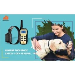 GroovyPets Three-Dog Set 1100 Yard Auto Anti Bark, Humane Beep, Vibration, Static Shock Waterproof Rechargeable Dog Training Shock Collar System -PetSafe Kong Shop 342232 PT5. AC SS1800 V1635298629