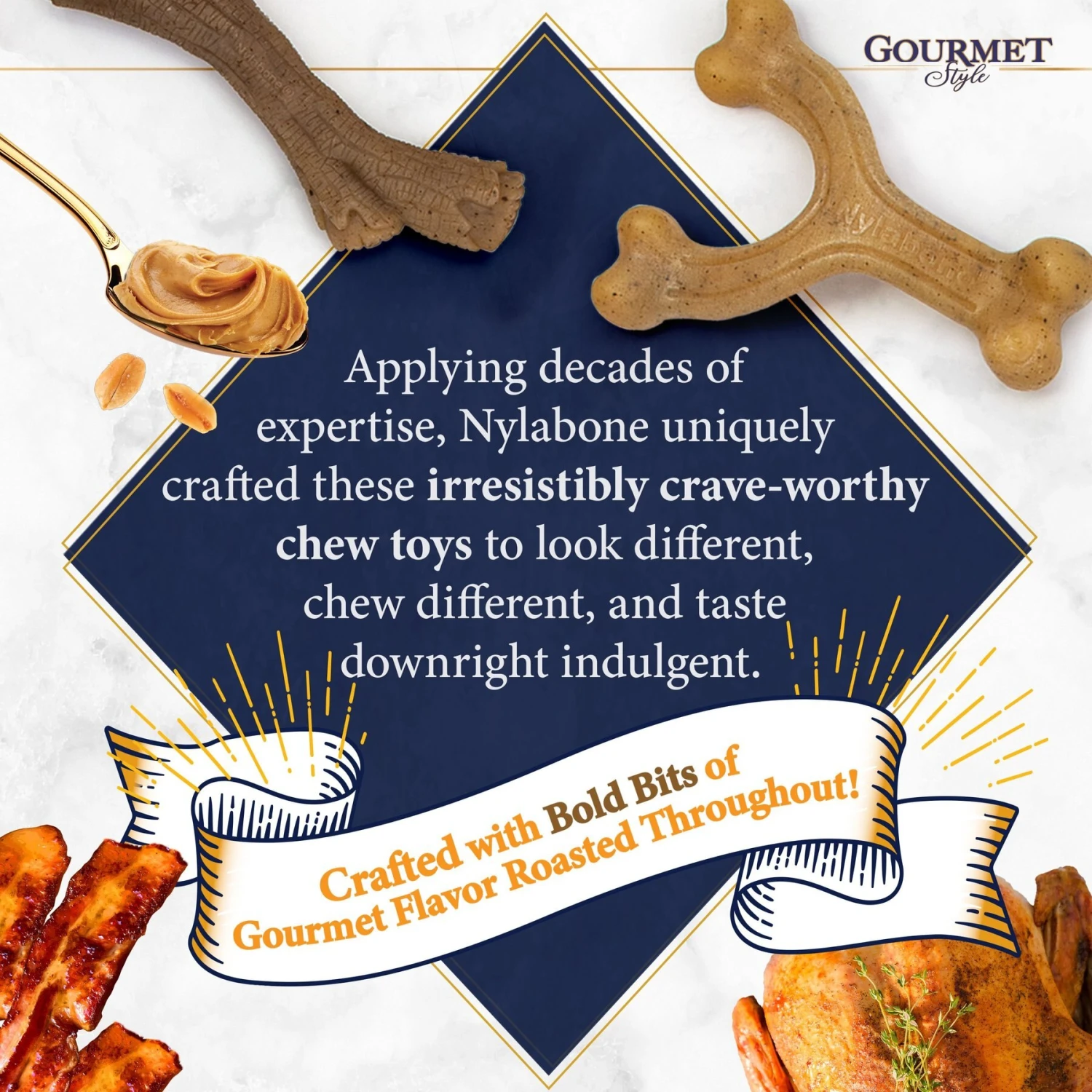 Nylabone Gourmet Style Strong Chew Stick Dog Chew Toy 9 Nylabone Gourmet Style Strong Chew Stick Dog Chew Toy - Image 9