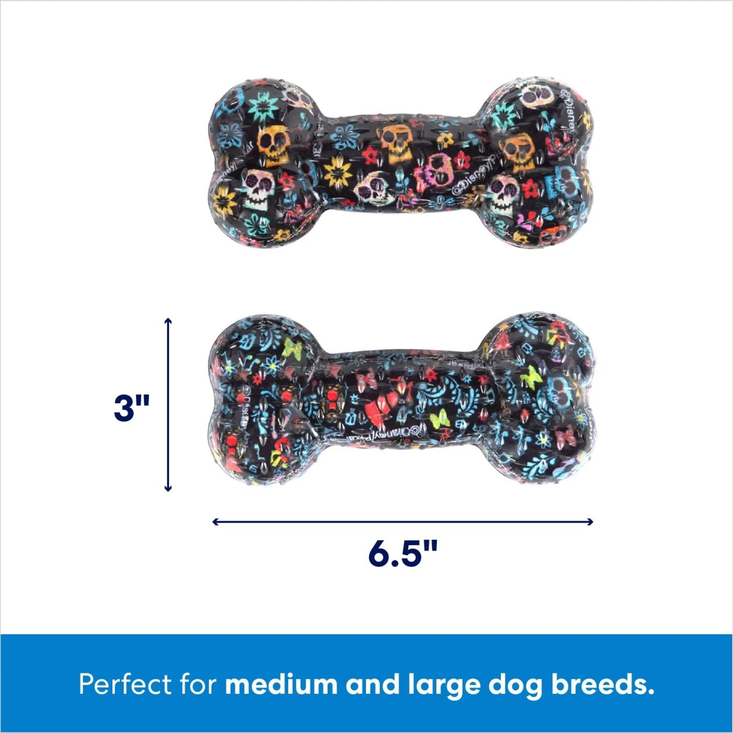 Pixar Coco TPR Bone Squeaky Dog Toy 2 Pixar Coco TPR Bone Squeaky Dog Toy - Image 2