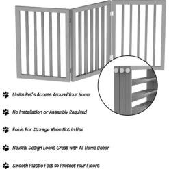 Pet Adobe Freestanding 3-Panel Wood Dog Gate -PetSafe Kong Shop 345106 PT2. AC SS1800 V1637285794