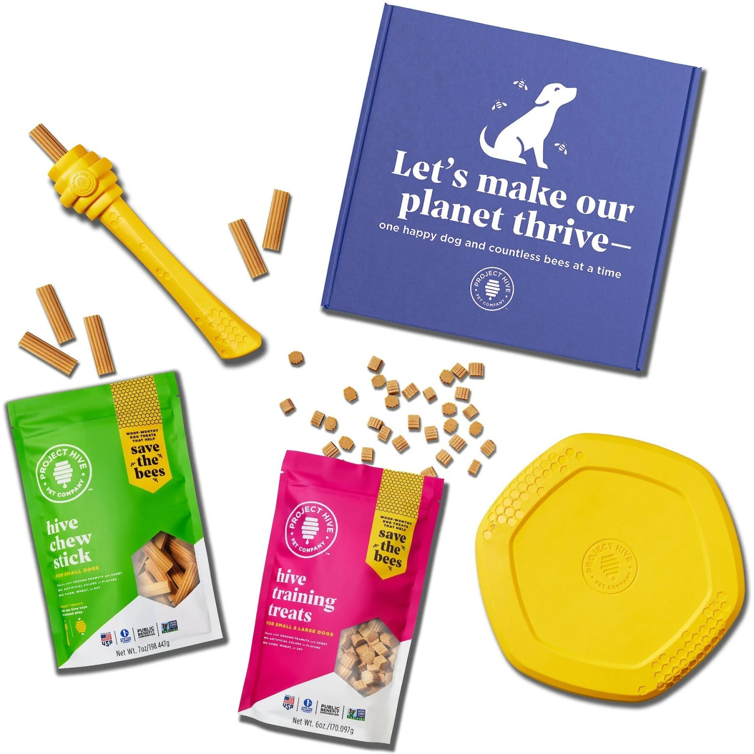 Project Hive Pet Company Interactive Large Dog Toys & Treats Bundle 1 Project Hive Pet Company Interactive Large Dog Toys & Treats Bundle