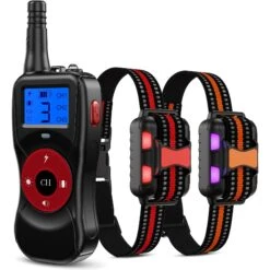 Petdiary Remote Training Shock Dog Collar, Small, Black & Orange, 2 Count
