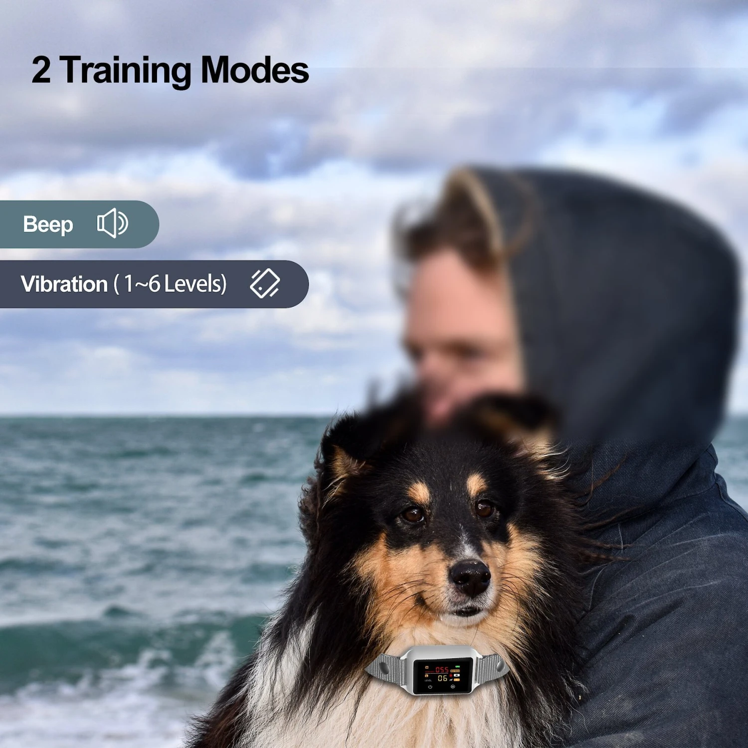 Petdiary Smart Bark Waterproof Dog Training Collar, Small, White 2 Petdiary Smart Bark Waterproof Dog Training Collar, Small, White - Image 2