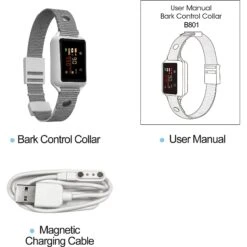 Petdiary Smart Bark Waterproof Dog Training Collar, Small, White 17 Petdiary Smart Bark Waterproof Dog Training Collar, Small, White -PetSafe Kong Shop 346413 PT8. AC SS1800 V1646796830