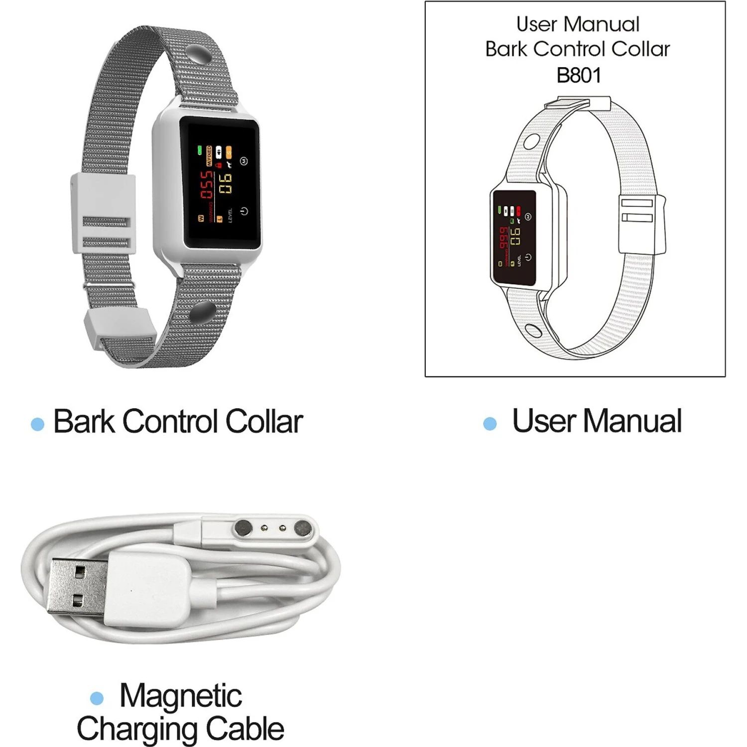 Petdiary Smart Bark Waterproof Dog Training Collar, Small, White 9 Petdiary Smart Bark Waterproof Dog Training Collar, Small, White - Image 9