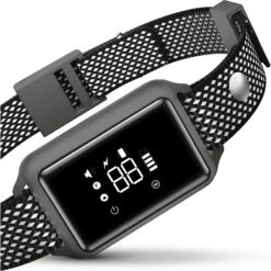 Petdiary Smart Bark Waterproof Static Dog Bark Collar, Small, Dark Gray