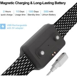 Petdiary Smart Bark Waterproof Static Dog Bark Collar, Small, Dark Gray -PetSafe Kong Shop 346418 PT6. AC SS1800 V1646781815