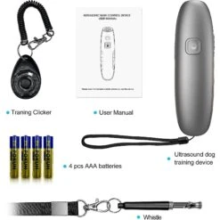 Petdiary UB100 Ultrasonic Dog Bark Control Device, Small, Silver Gray -PetSafe Kong Shop 346420 PT8. AC SS1800 V1651011401