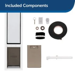 PetSafe Extreme Weather Sliding Glass Cat & Dog Door, White -PetSafe Kong Shop 346451 PT6. AC SS1800 V1637103705