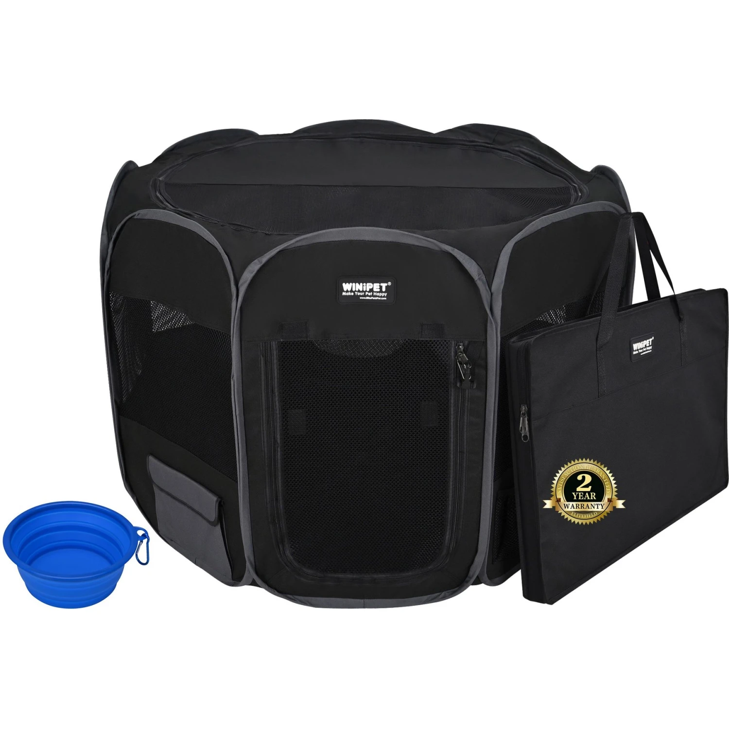 WINiPET 2-Door Soft-Sided Dog & Cat Playpen 1 WINiPET 2-Door Soft-Sided Dog & Cat Playpen