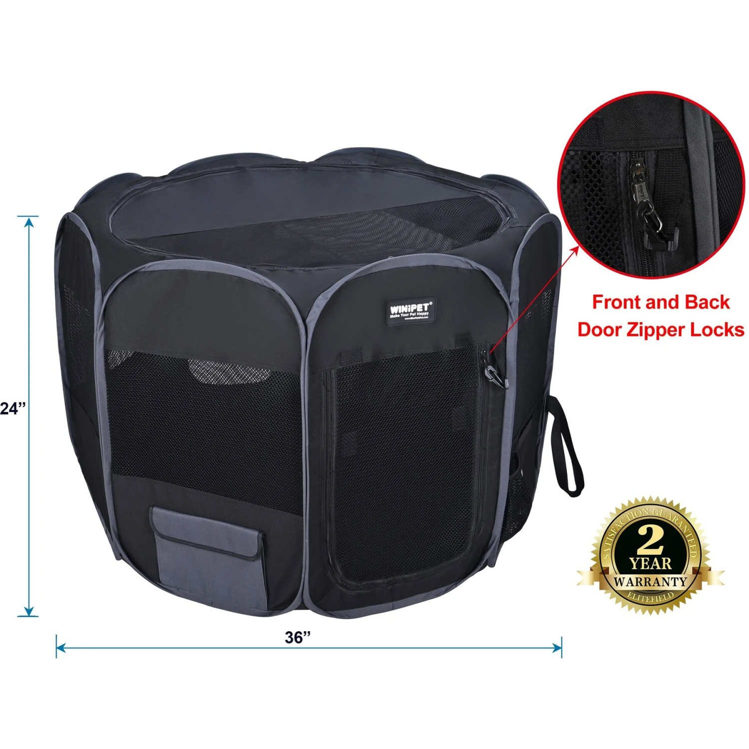 WINiPET 2-Door Soft-Sided Dog & Cat Playpen 2 WINiPET 2-Door Soft-Sided Dog & Cat Playpen - Image 2