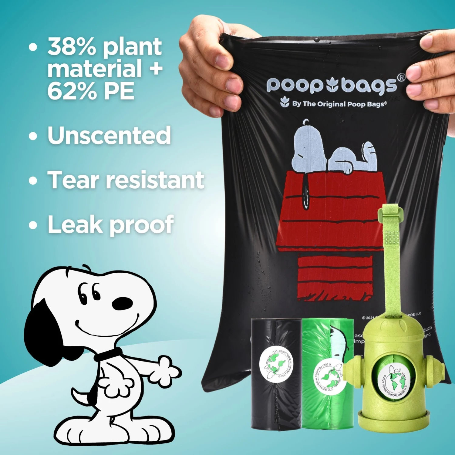 The Original Poop Bags Peanuts USDA Bibased Dog Poop Bag Dispenser 6 The Original Poop Bags Peanuts USDA Bibased Dog Poop Bag Dispenser - Image 6