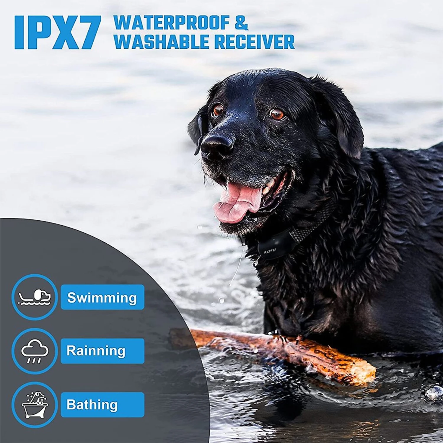 PATPET P680 Lightweight Remote Training Dog Bark Collar, Black 6 PATPET P680 Lightweight Remote Training Dog Bark Collar, Black - Image 6