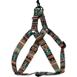 CollarDirect Tribal Pattern Aztec Design Adjustable Nylon Step-in Dog Harness