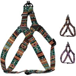 CollarDirect Tribal Pattern Aztec Design Adjustable Nylon Step-in Dog Harness -PetSafe Kong Shop 347953 PT3. AC SS1800 V1639784514