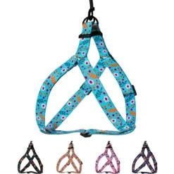 CollarDirect Floral Pattern Adjustable Nylon Step-in Dog Harness -PetSafe Kong Shop 348029 PT3. AC SS1800 V1639793506