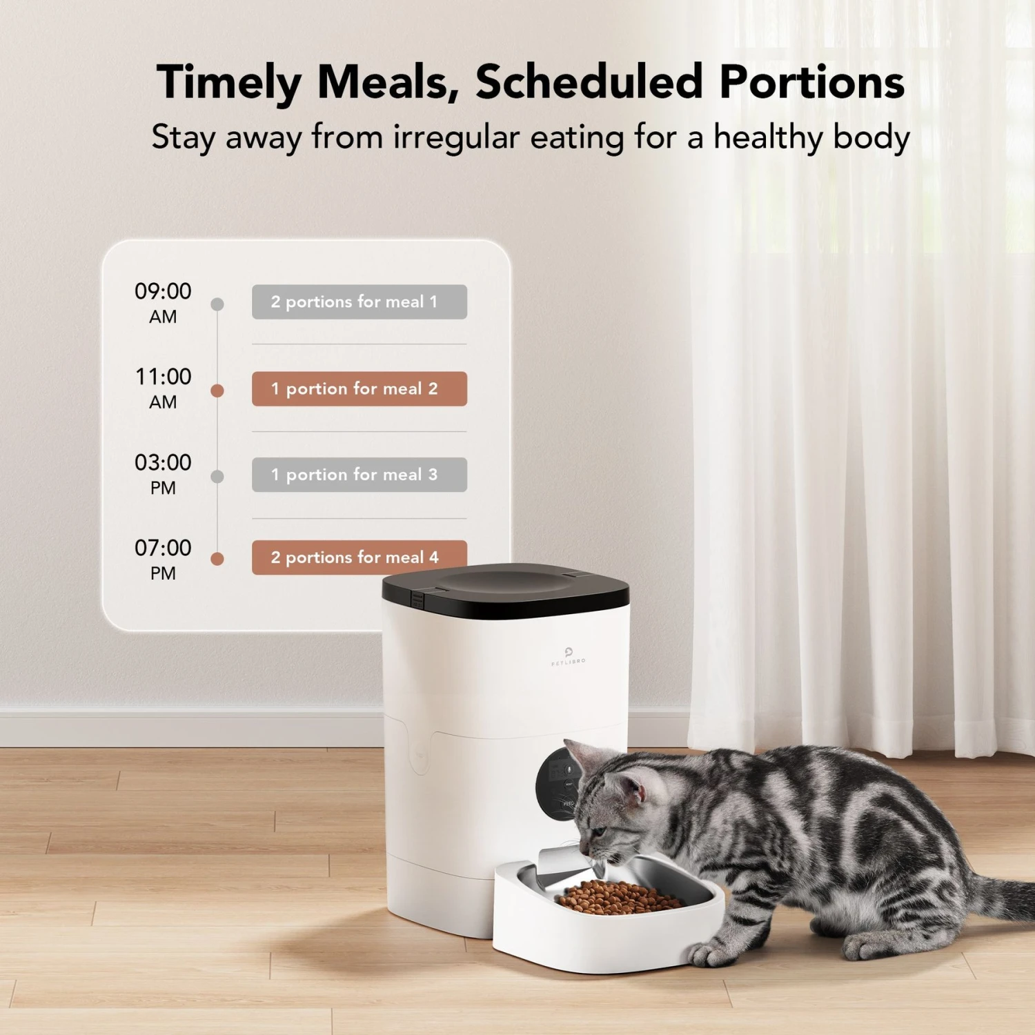 Petlibro WIFI Automatic Dog & Cat Feeder, 4-L 3 Petlibro WIFI Automatic Dog & Cat Feeder, 4-L - Image 3