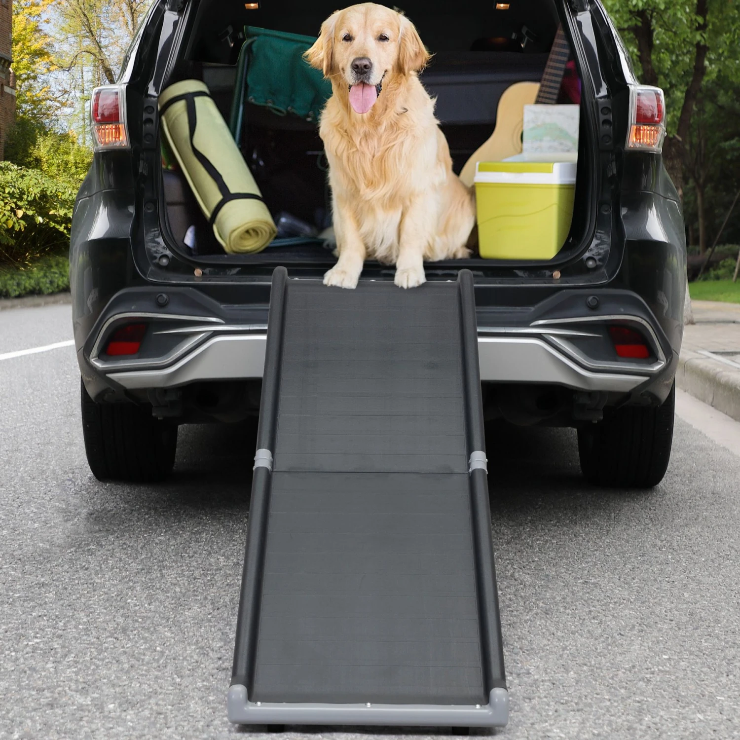 Coziwow By Jaxpety Heavy Duty Foldable Dog Car Ramp, 63-in 1 Coziwow By Jaxpety Heavy Duty Foldable Dog Car Ramp, 63-in