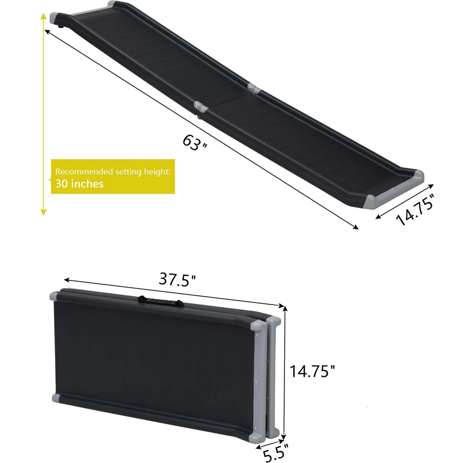 Coziwow By Jaxpety Heavy Duty Foldable Dog Car Ramp, 63-in 2 Coziwow By Jaxpety Heavy Duty Foldable Dog Car Ramp, 63-in - Image 2