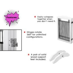 Spirich Freestanding Black Wire Dog Gate -PetSafe Kong Shop 356189 PT4. AC SS1800 V1657657126