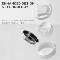 INSTACHEW Purechew Mini Automatic Stainless Steel Smart Pet Feeder, White, 94-oz -PetSafe Kong Shop 361405 PT5. AC SS1800 V1682084881