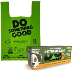 Doggy Do Good Certified Home Compostable X-Large Premium Dog & Cat Waste Bags - Handle Bags On A Roll