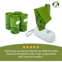 Doggy Do Good Certified Home Compostable Premium Dog & Cat Waste Bags, Small Handle Bags - On Rolls + Dispenser, 60 Count 13 Doggy Do Good Certified Home Compostable Premium Dog & Cat Waste Bags, Small Handle Bags - On Rolls + Dispenser, 60 Count -PetSafe Kong Shop 361434 PT4. AC SS1800 V1703697621