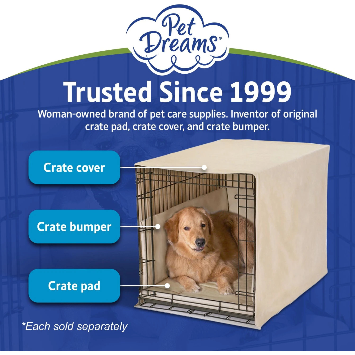 Pet Dreams Double Door Dog Crate Cover 7 Pet Dreams Double Door Dog Crate Cover - Image 7