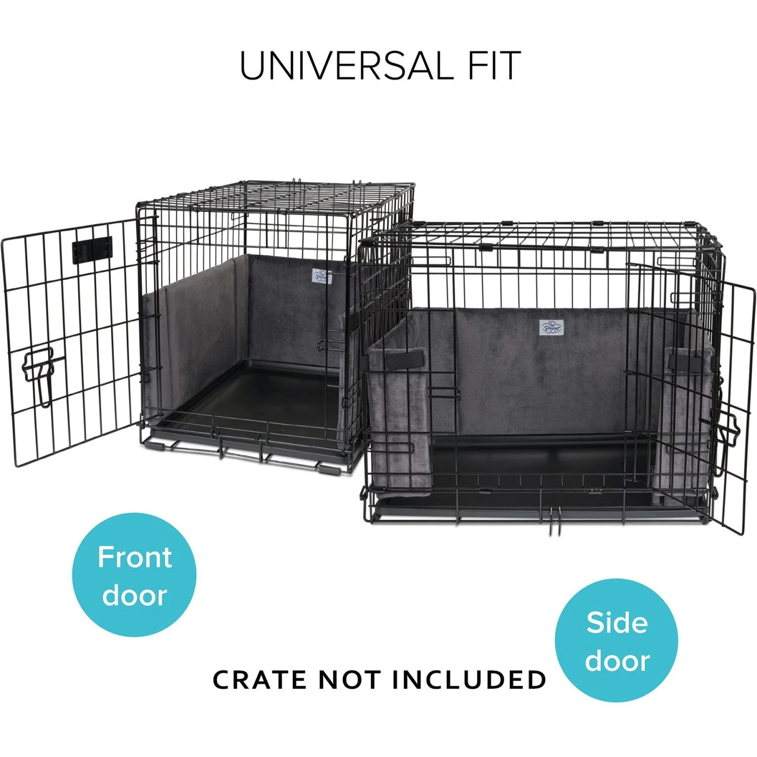 Pet Dreams Luxe Velour Dog Crate Bumper 2 Pet Dreams Luxe Velour Dog Crate Bumper - Image 2