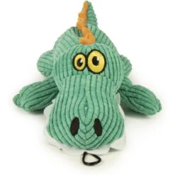 TrustyPup Gator Silent Squeak Dog Toy, Teal, Large