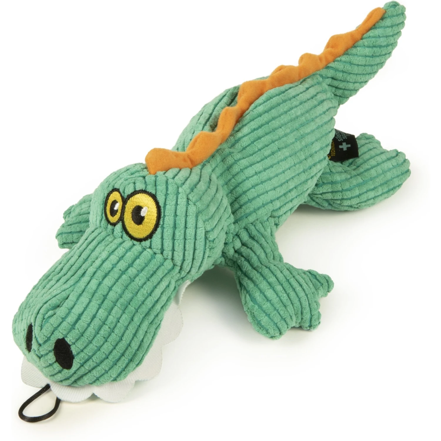 TrustyPup Gator Silent Squeak Dog Toy, Teal, Large 2 TrustyPup Gator Silent Squeak Dog Toy, Teal, Large - Image 2