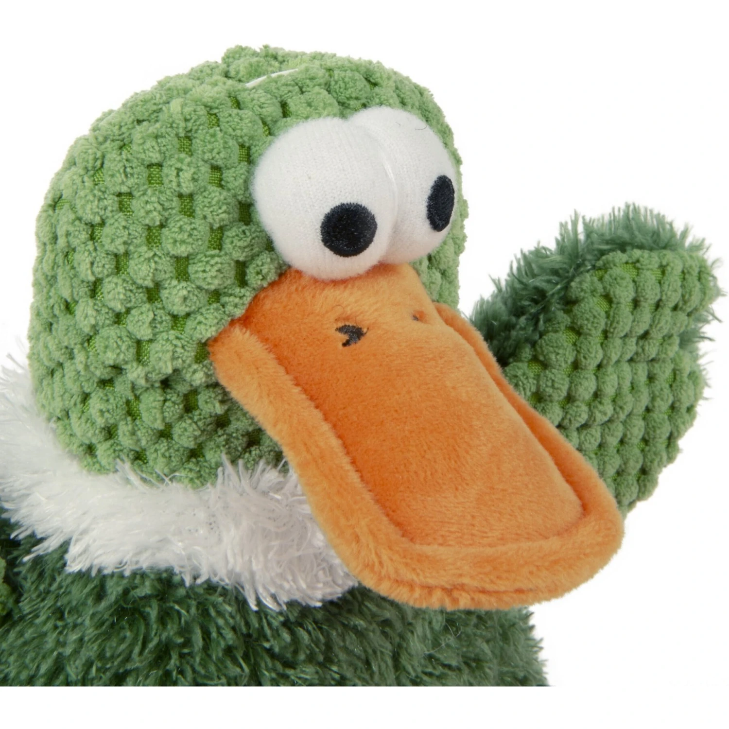 GoDog Checkers Sitting Duck Squeaker Dog Toy, Green 3 GoDog Checkers Sitting Duck Squeaker Dog Toy, Green - Image 3