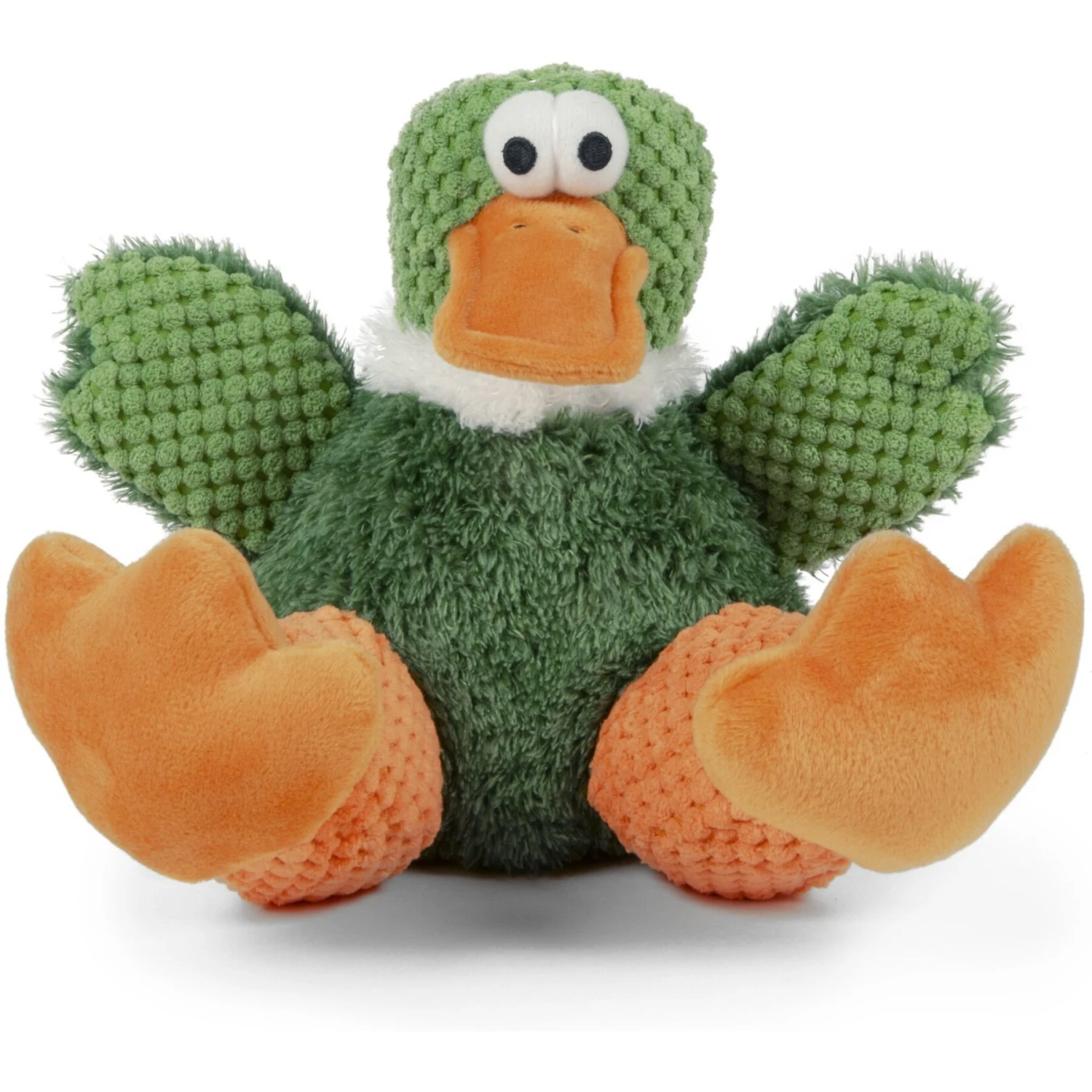 GoDog Checkers Sitting Duck Squeaker Dog Toy, Green 5 GoDog Checkers Sitting Duck Squeaker Dog Toy, Green - Image 5