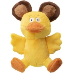 GoDog Silent Squeak Flips Duck Bear Dog Toy, Yellow, Large -PetSafe Kong Shop 362877 PT4. AC SS1800 V1642640219