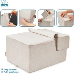 Best Pet Supplies CertiPUR-US Certified Foam Foldable Dog Steps -PetSafe Kong Shop 363076 PT4. AC SS1800 V1642804602