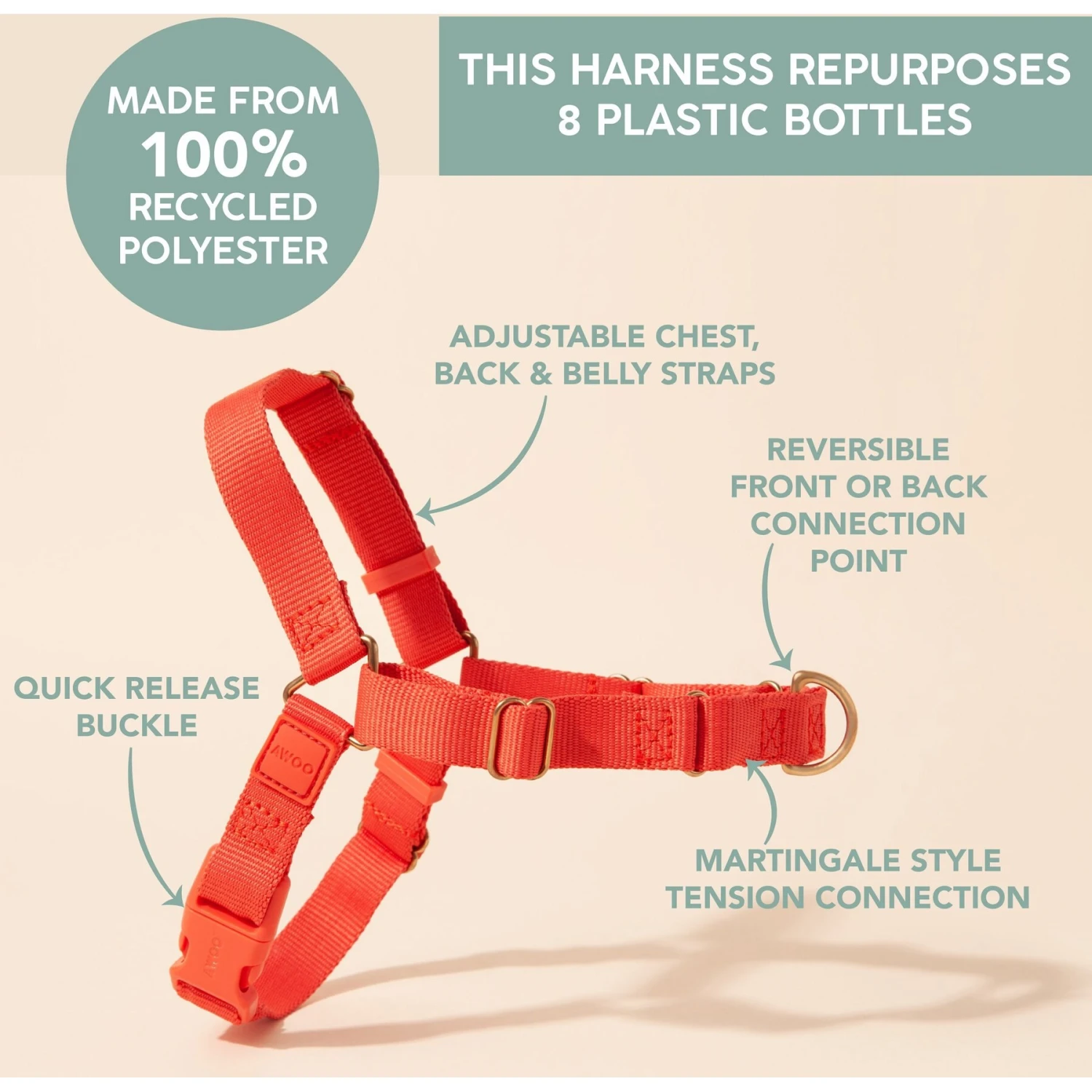 Awoo Roam No Pull Dog Harness 2 Awoo Roam No Pull Dog Harness - Image 2