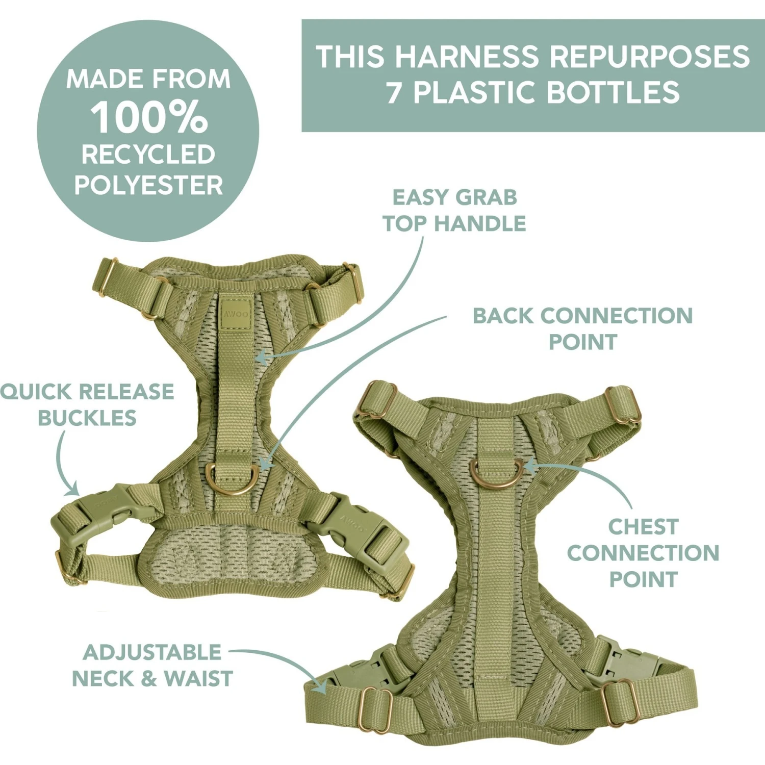 Awoo Huggie Front Clip Dog Harness 2 Awoo Huggie Front Clip Dog Harness - Image 2