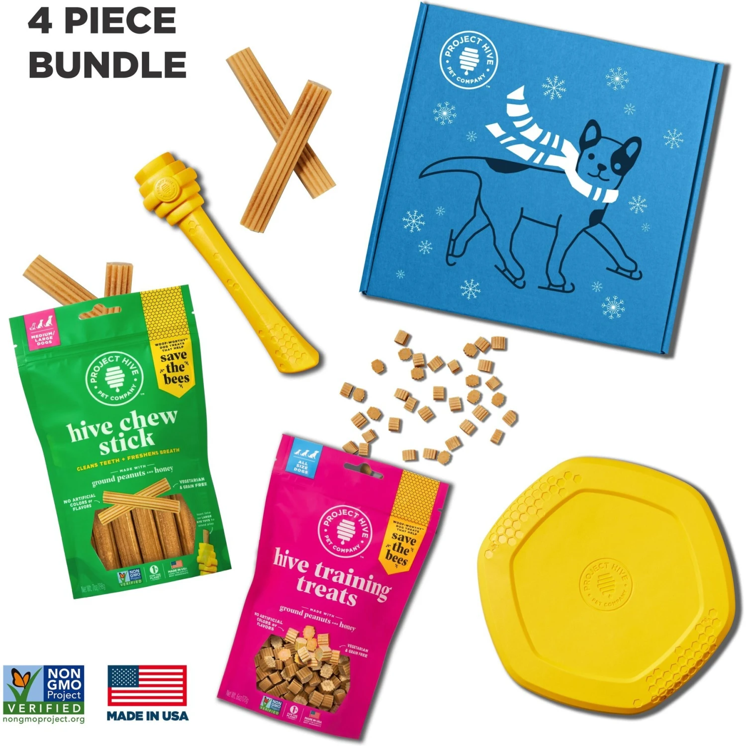 Project Hive Pet Company Interactive Dog Toys & Treats Holiday Bundle 1 Project Hive Pet Company Interactive Dog Toys & Treats Holiday Bundle