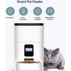 Petdiary Automatic Dog & Cat Feeder, White, Medium -PetSafe Kong Shop 364527 PT1. AC SS1800 V1646701655