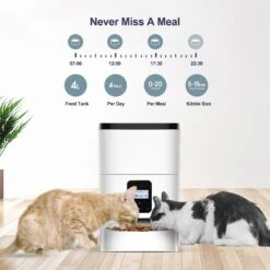 Petdiary Automatic Dog & Cat Feeder, White, Medium -PetSafe Kong Shop 364527 PT3. AC SS1800 V1646698359