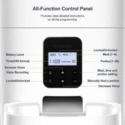 Petdiary Automatic Dog & Cat Feeder, White, Medium -PetSafe Kong Shop 364527 PT4. AC SS1800 V1646692970