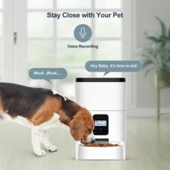 Petdiary Automatic Dog & Cat Feeder, White, Medium -PetSafe Kong Shop 364527 PT5. AC SS1800 V1646696493