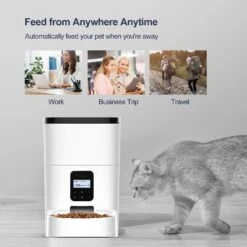 Petdiary Automatic Dog & Cat Feeder, White, Medium -PetSafe Kong Shop 364527 PT8. AC SS1800 V1646692899