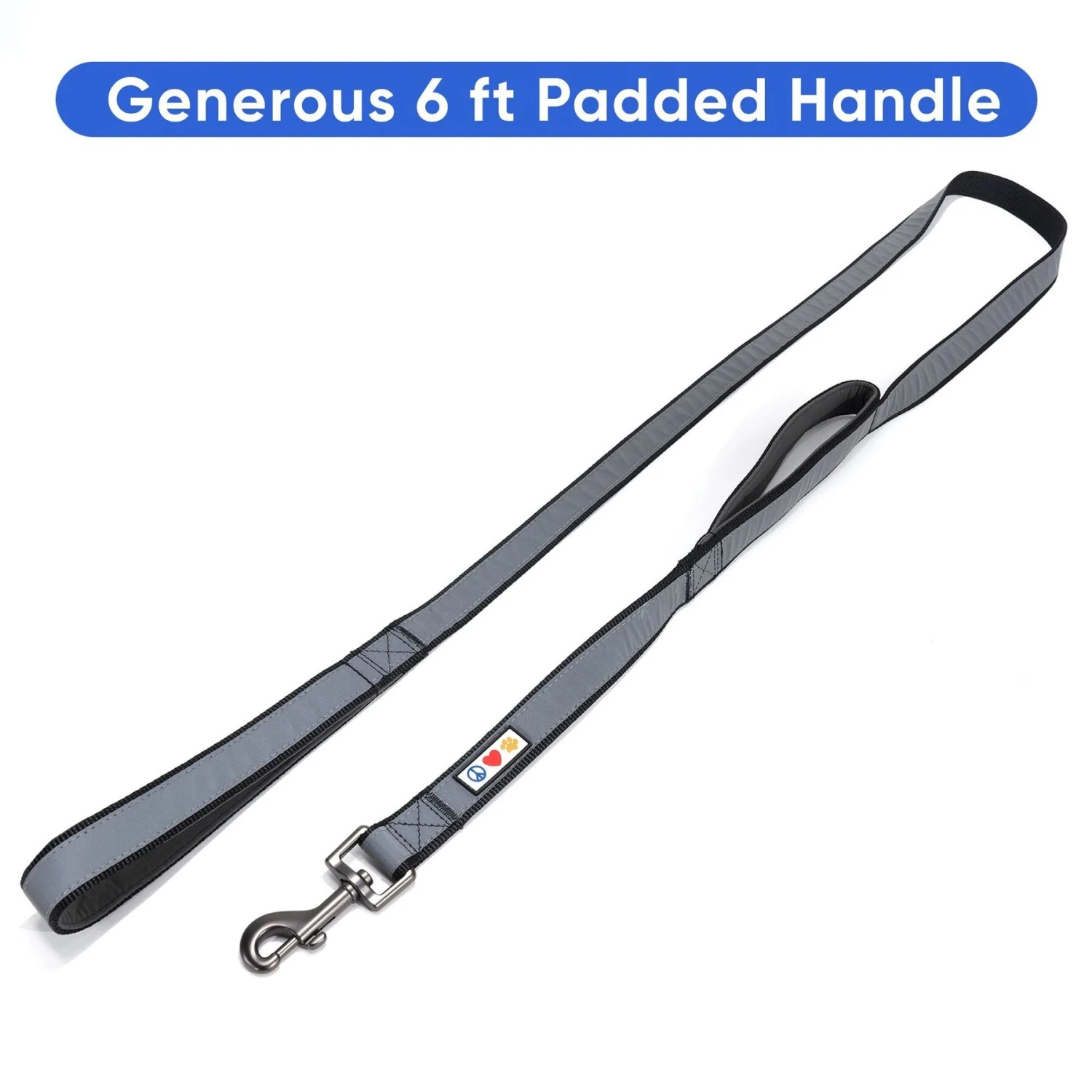 Pawtitas Padded Reflective Dog Leash 2 Handles 5 Pawtitas Padded Reflective Dog Leash 2 Handles - Image 5