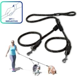 Pawtitas 2 Dog Reflective Rope Dog Leash