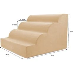 Precious Tails High Density Foam Scalloped 4 Steps Dog & Cat Stairs -PetSafe Kong Shop 366770 PT7. AC SS1800 V1644377191