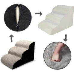 Pet Parade 3 Tier Step Up Pup Dog & Cat Stairs -PetSafe Kong Shop 367098 PT3. AC SS1800 V1643928770